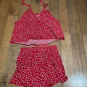 Red polka dot co-ord set